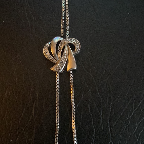 Pave Diamond and Freshwater Pearl Necklace - Picture 3 of 4